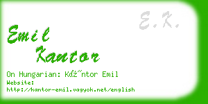 emil kantor business card